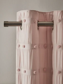 Gordijnen|Gordijnen*Next Verduisterende ringgordijnen met pompons Roze