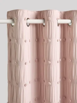 Gordijnen|Gordijnen*Next Verduisterende ringgordijnen met pompons Roze