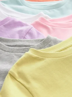 Tops|T-Shirts*Next - T-shirts 7 Pack (3-16jr) Verschillende effen pastelkleuren