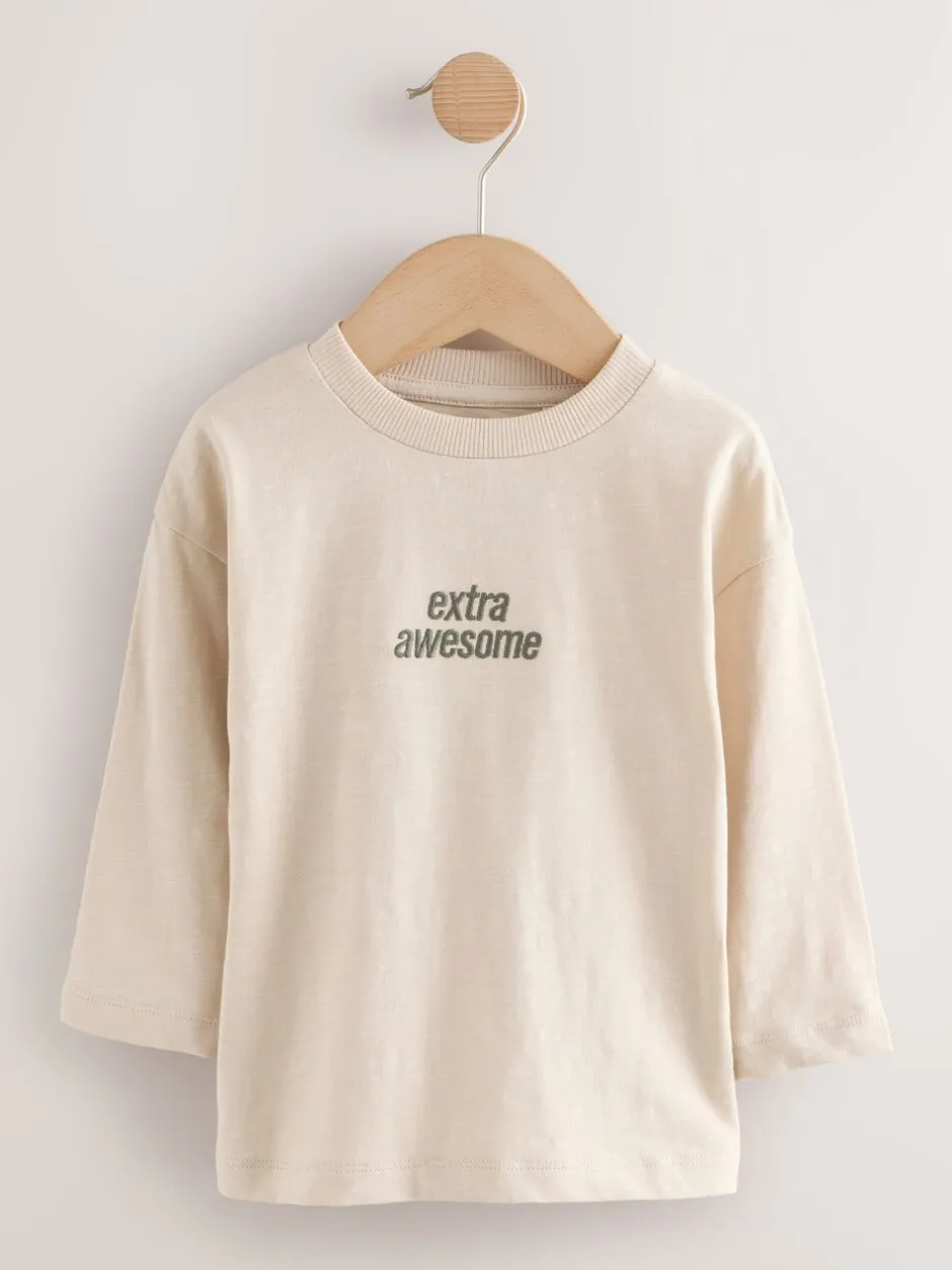 Tops|T-Shirts*Next Verschillende mineraaltinten - Set van 5 T-shirts met lange mouwen (3 mnd-7 jr)