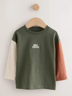 Tops|T-Shirts*Next Verschillende mineraaltinten - Set van 5 T-shirts met lange mouwen (3 mnd-7 jr)