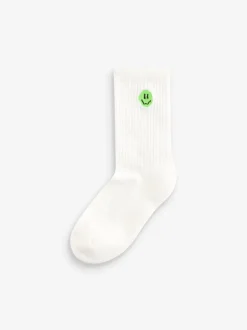 Sokken|Next - Sport Rib Socks 5 Pack Versierde smiley's