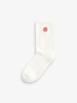Sokken|Next - Sport Rib Socks 5 Pack Versierde smiley's