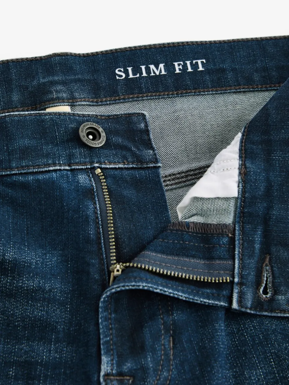 Jeans|Next Vintage blauw - Slim Fit - Authentieke stretch denim jeans