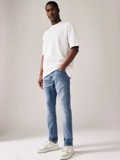 Jeans*Next Vintage lichtblauw - Strakke Pasvorm - Comfortabele stretchjeans