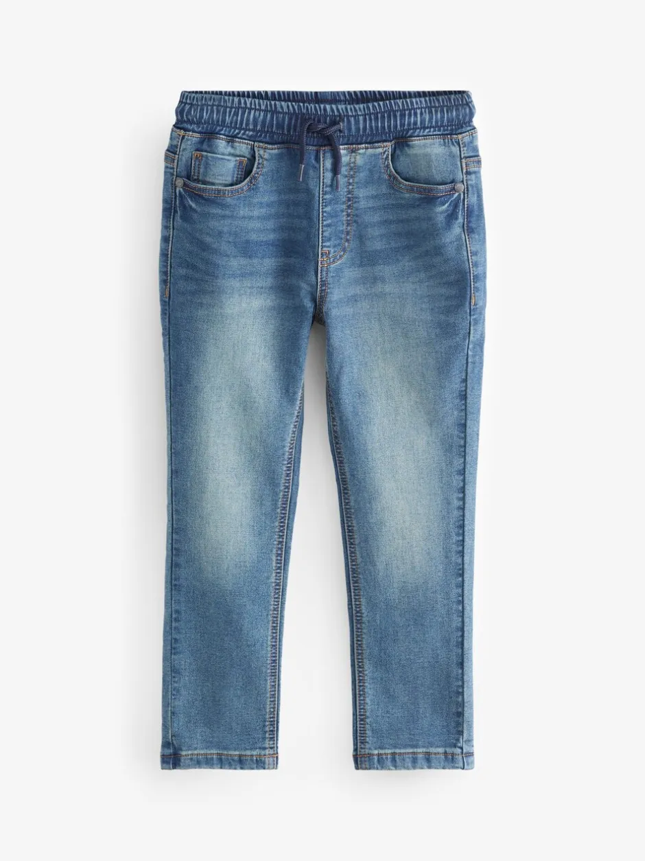 Jeans|Next - Jeans met stretch en elastische taille (3-16 jr) Vintage middenblauw
