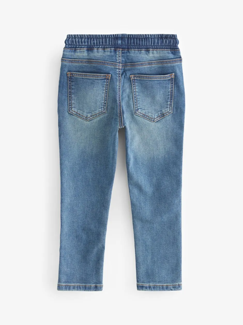 Jeans|Next - Jeans met stretch en elastische taille (3-16 jr) Vintage middenblauw