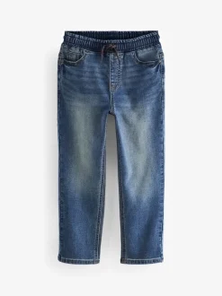 Jeans|Next - Jeans met stretch en elastische taille (3-16 jr) Vintage middenblauw