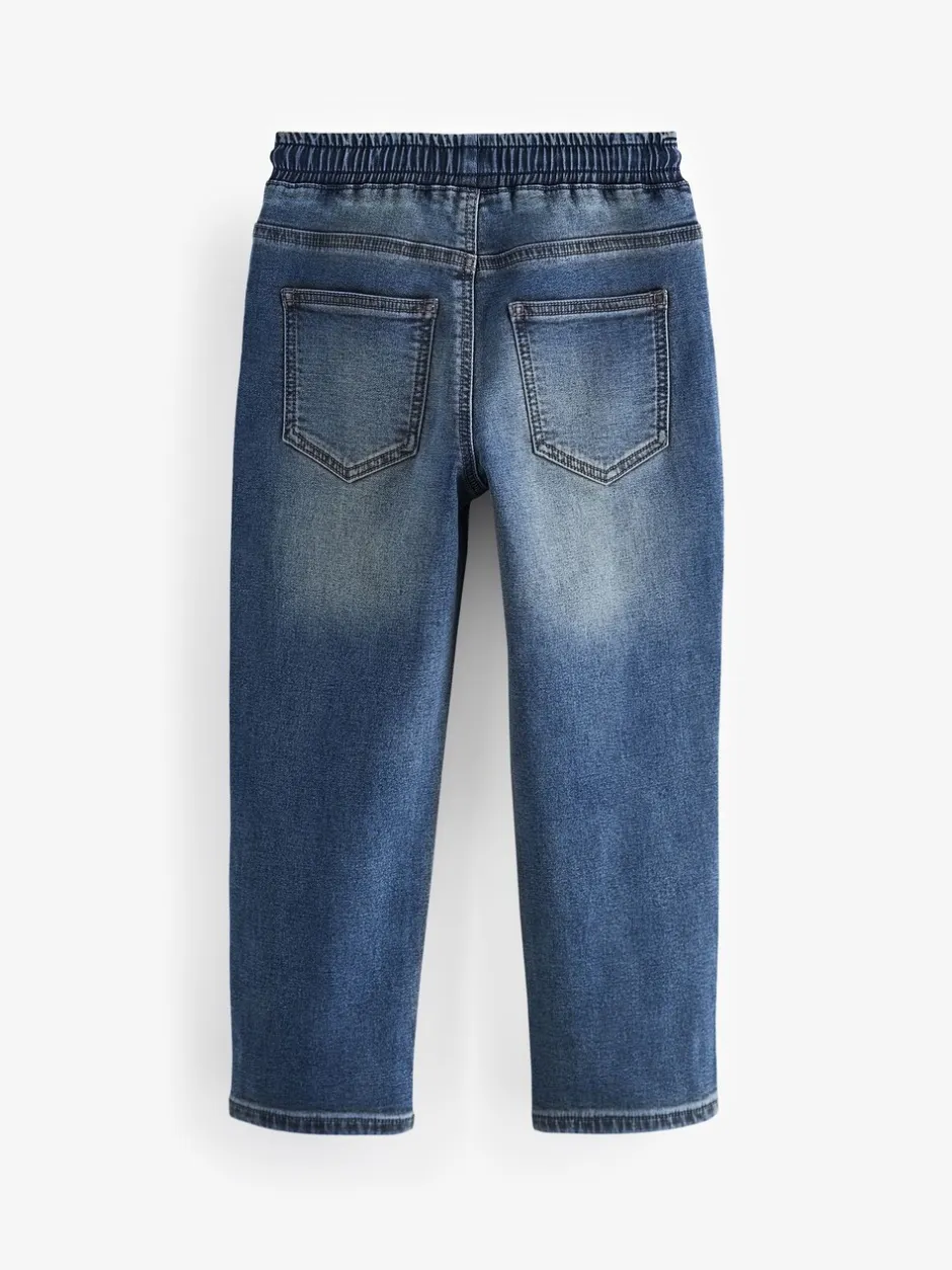 Jeans|Next - Jeans met stretch en elastische taille (3-16 jr) Vintage middenblauw