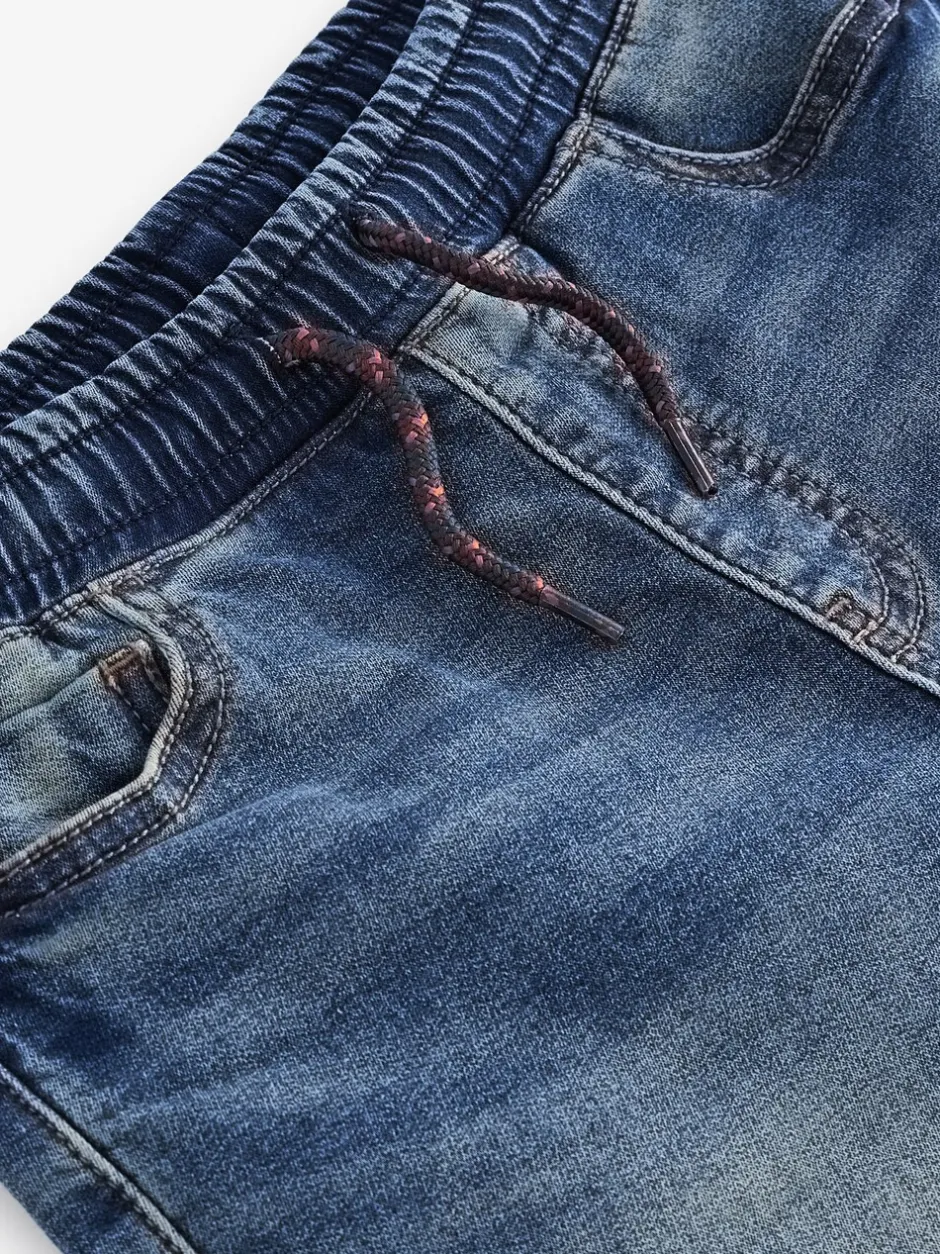 Jeans|Next - Jeans met stretch en elastische taille (3-16 jr) Vintage middenblauw