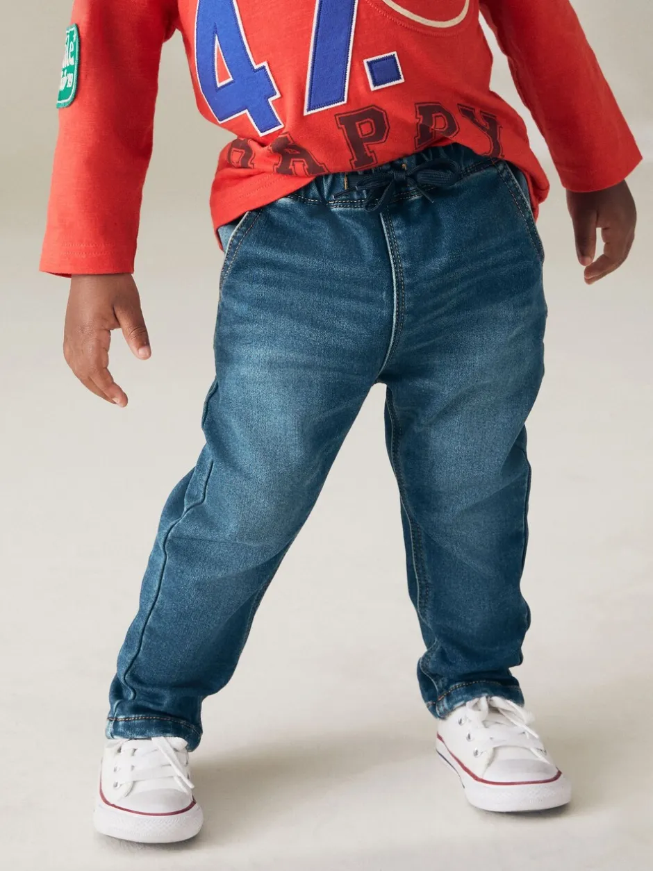 Jeans En Joggingbroeken|Jeans*Next - Superzachte jeans met stretch en elastische taille (3 mnd-7 jr) Vintage wassing