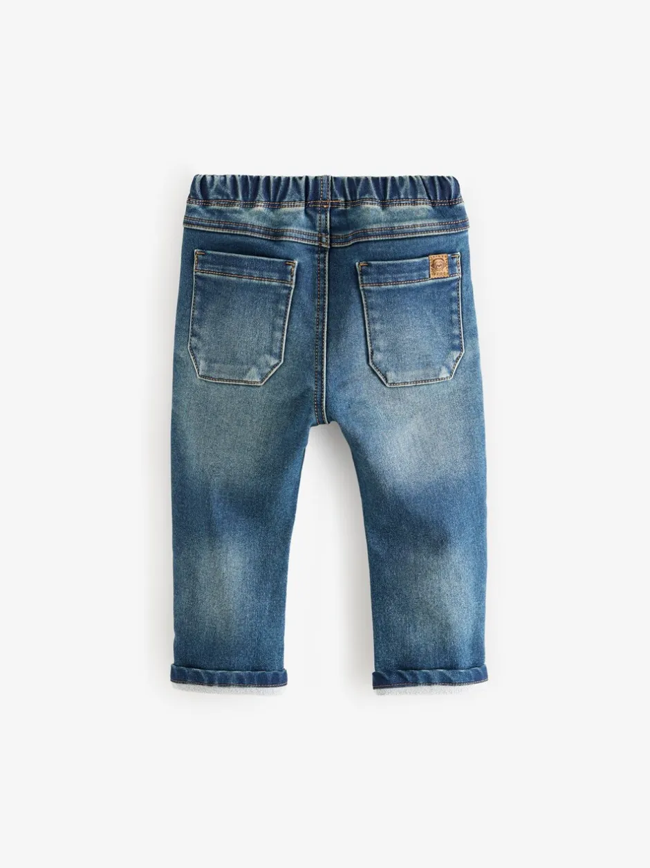Jeans En Joggingbroeken|Jeans*Next - Superzachte jeans met stretch en elastische taille (3 mnd-7 jr) Vintage wassing
