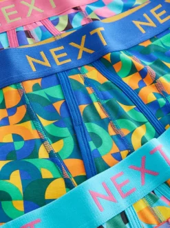 Ondergoed|Ondergoed|Next - 8 Boxershorts zonder plooi Vrolijk gekleurd geometrisch motief