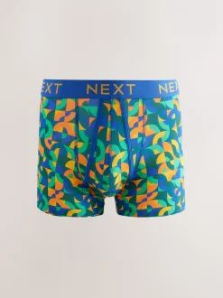 Ondergoed|Ondergoed|Next - 8 Boxershorts zonder plooi Vrolijk gekleurd geometrisch motief