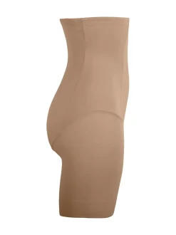 Shapewear*Miraclesuit - - Extra krachtig vormgevende short met hoge taille en lange pijpjes Warm beige