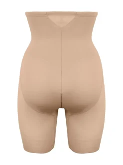 Shapewear|Miraclesuit - - Doorschijnende dijlange stroomlijnende short met hoge taille Warm beige