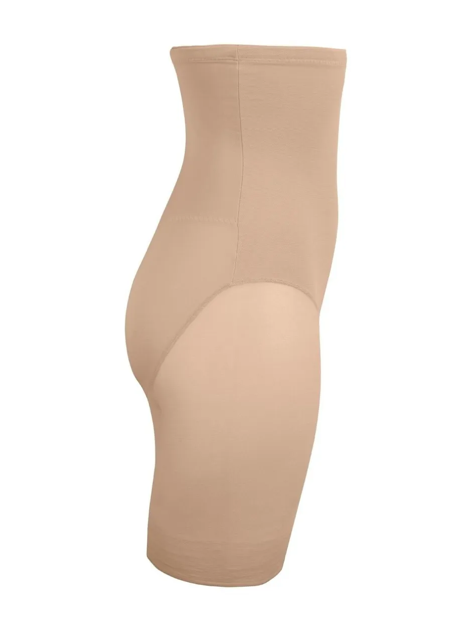 Shapewear|Miraclesuit - - Doorschijnende dijlange stroomlijnende short met hoge taille Warm beige