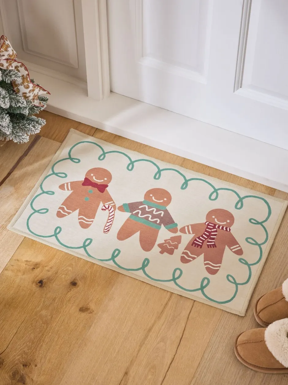 Deurmatten|Next Wasbare Kerstmis deurmatten van gemberkoek