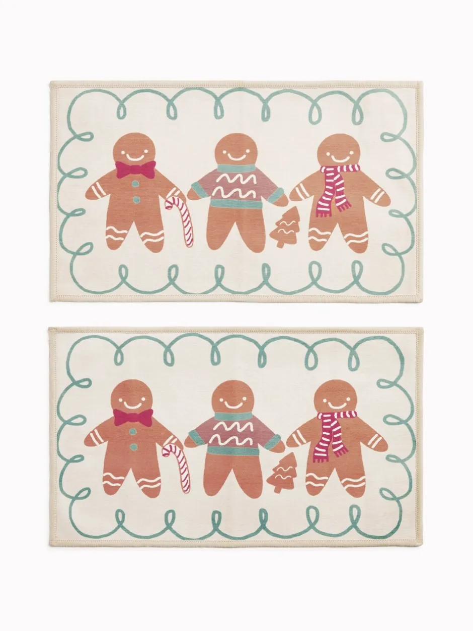 Deurmatten|Next Wasbare Kerstmis deurmatten van gemberkoek