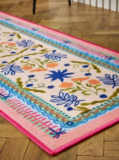 Vloerkleden En Lopers|Vloerkleden En Lopers|Next Wasbare loper met heldere bloemenprint