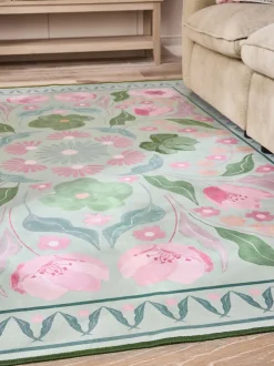 Vloerkleden En Lopers|Vloerkleden En Lopers|Next Washable Bettie Floral Print Rug