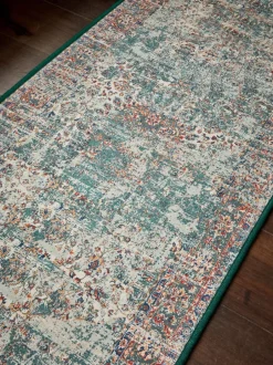 Vloerkleden En Lopers|Vloerkleden En Lopers|Next Washable Emporium Oriental Runner Blauwgroen