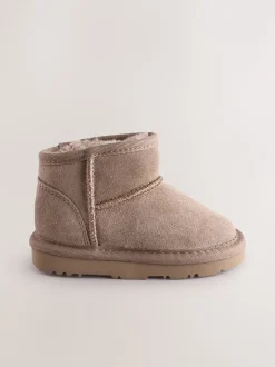 Boots|Next - Suède instaplaarzen Waterafstotend nertsbruin
