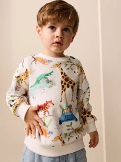 Sweaters En Hoody´S*Next Watercolour Animals - Sweatshirt met ronde hals en all-over print (3 mnd - 7 jr)