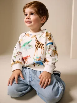 Sweaters En Hoody´S*Next Watercolour Animals - Sweatshirt met ronde hals en all-over print (3 mnd - 7 jr)