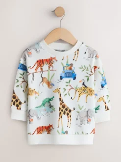 Sweaters En Hoody´S*Next Watercolour Animals - Sweatshirt met ronde hals en all-over print (3 mnd - 7 jr)