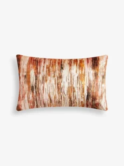 Kussentjes En Plaids|Kussentjes En Plaids|Next Wazig velours gestreept kussen Oranje