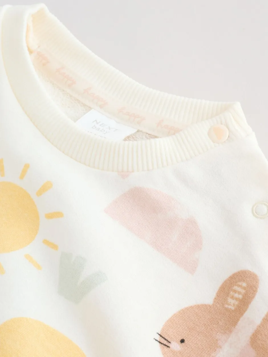 Truien En Breisels|Sets En Combisets|Next White Bunny Character Print - Easter Sweat and Leggings Baby Set (0mths-2yrs)