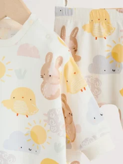Truien En Breisels|Sets En Combisets|Next White Bunny Character Print - Easter Sweat and Leggings Baby Set (0mths-2yrs)