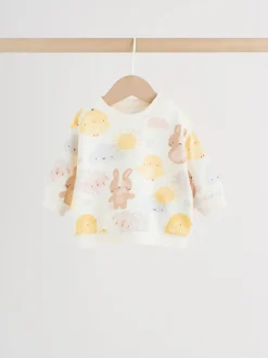 Truien En Breisels|Sets En Combisets|Next White Bunny Character Print - Easter Sweat and Leggings Baby Set (0mths-2yrs)