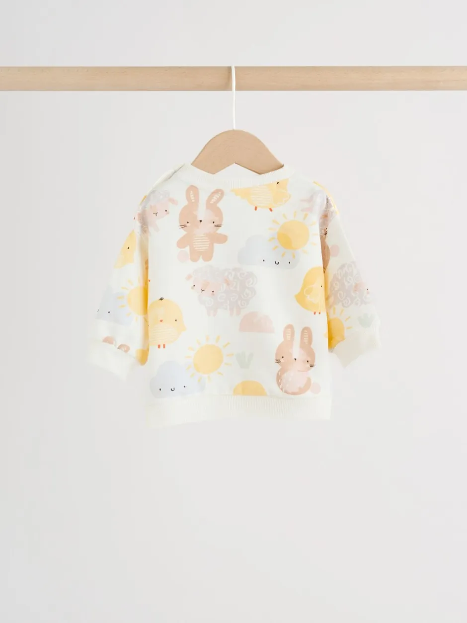 Truien En Breisels|Sets En Combisets|Next White Bunny Character Print - Easter Sweat and Leggings Baby Set (0mths-2yrs)