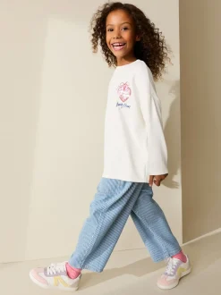 T-Shirts|Next White Charm - Top met lange mouwen en pailletten (3-16jr)