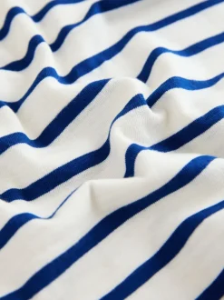 T-Shirts|Tops|Next - Short Sleeve 3D Padded T-Shirt (3mths-7yrs) White/Blue Stripe Seagull