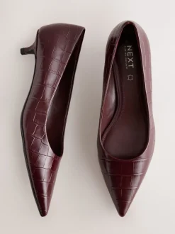 Schoenen Met Hakken*Next - Forever Comfort® Leather Point Toe Heels Wijn