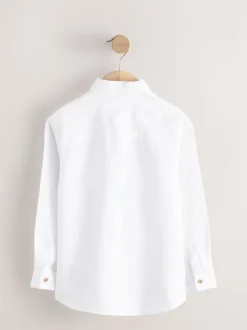 Shirts*Next - 100% linnen overhemd met lange mouwen (3-16jr) Wit