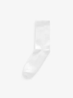 Sokken En Panty's|Sportkleding|Next Wit - 3 Paar geribbelde enkelsokken met verzachte onderkant en voetholteondersteuning