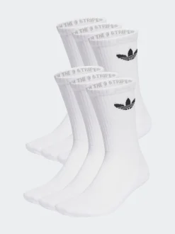 Sokken|Sokken|adidas Wit - Originals verpakking van 6 Trefoil enkelsokken