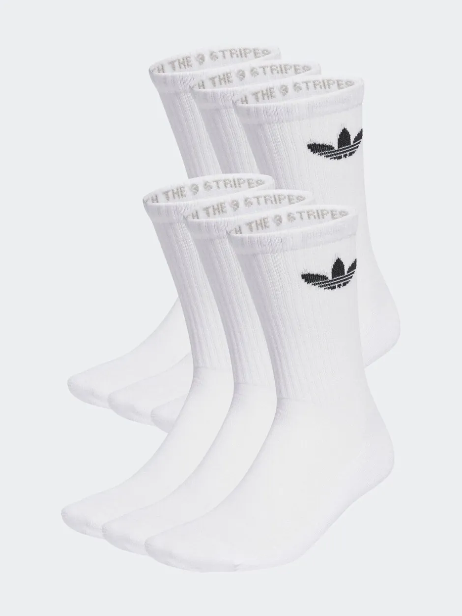 Sokken|Sokken|adidas Wit - Originals verpakking van 6 Trefoil enkelsokken