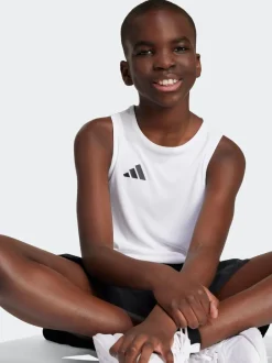 Rompertjes En Hemdjes|adidas - Team Kids Tanktop Wit