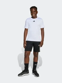 Shorts|adidas - Train Essentials 3-Strepen Kids T-shirt & Shorts Set Wit