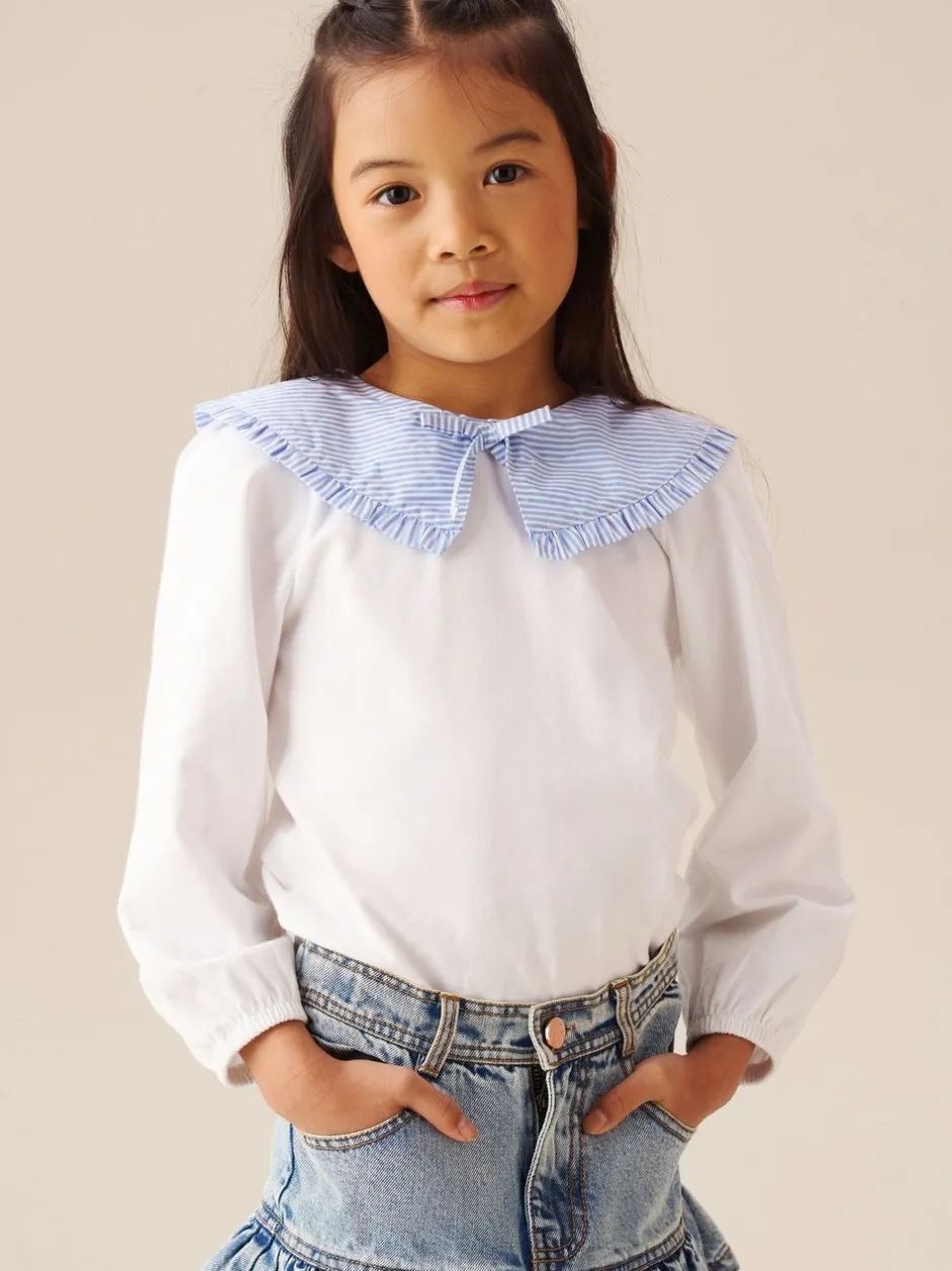 Overhemden En Blouses|Angel & Rocket - Betty blouse met Strepen en Lange mouwen Wit