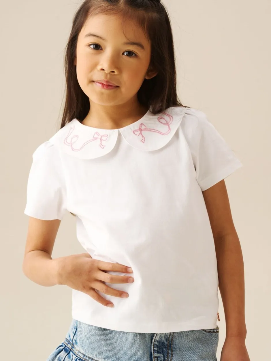 Overhemden En Blouses*Angel & Rocket - Emily Peter Pan Collar Blouse Wit