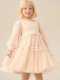 Jurken|Angel & Rocket - Willow Ivory Balloon Sleeve Boho Dress Wit