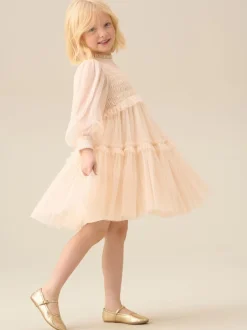 Jurken|Angel & Rocket - Willow Ivory Balloon Sleeve Boho Dress Wit