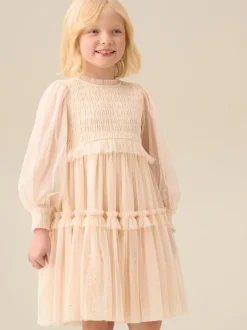 Jurken|Angel & Rocket - Willow Ivory Balloon Sleeve Boho Dress Wit