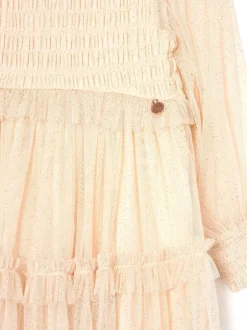 Jurken|Angel & Rocket - Willow Ivory Balloon Sleeve Boho Dress Wit